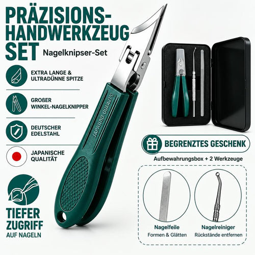 Eagle-Beak-Nagelknipser, 3-teiliges Maniküre-Set, Nagelknipser mit breiter Öffnung, Spritzschutz und schräger Schneide, langer Griff, für dicke Nägel, Senioren & eingewachsene Nägel