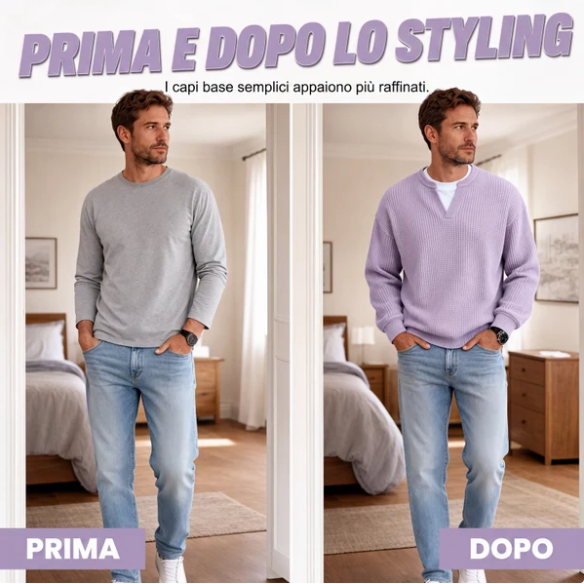 T-shirt a nido d'ape con comfort a strati