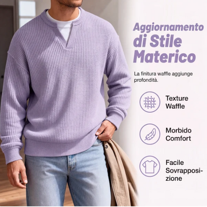 T-shirt a nido d'ape con comfort a strati