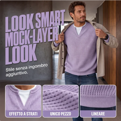 T-shirt a nido d'ape con comfort a strati