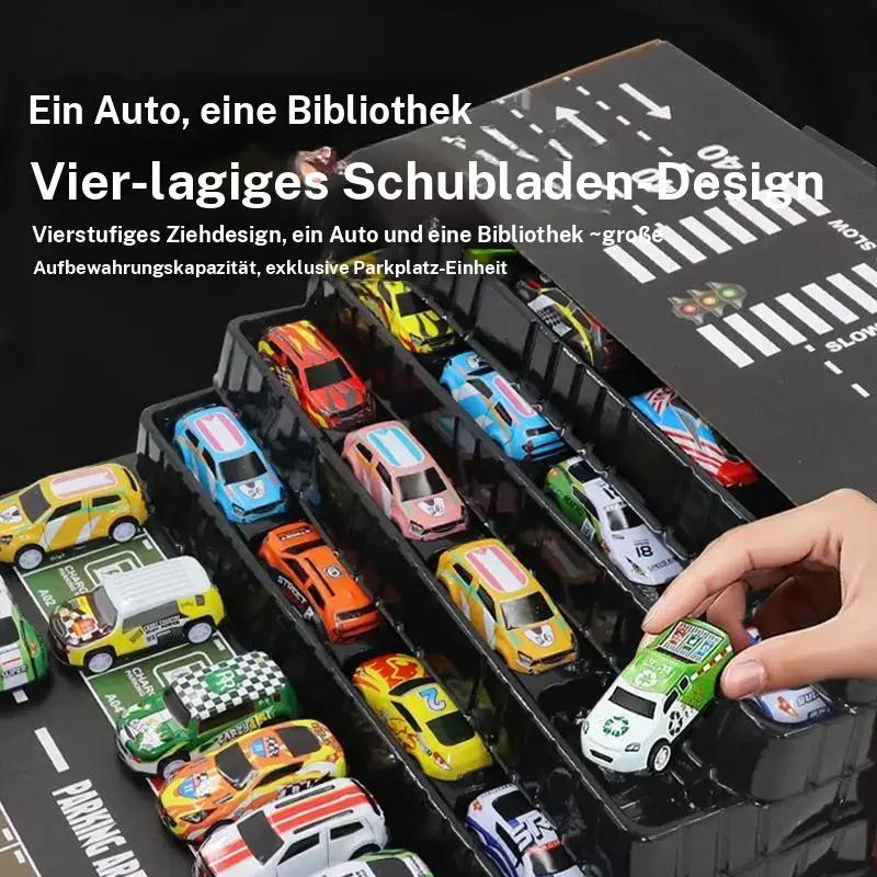 48-teiliges Rennspielzeug-Set aus leichtem Metall, mit Rückstoßmechanismus, Mini-Auto mit Reibungsmotor – perfekt für Partys und als Geschenk für Kinder