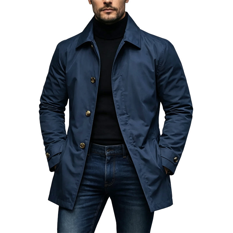 ⏰ Ultimo Giorno di Saldi – SCONTO 50% ✨Trench da uomo impermeabile di media lunghezza