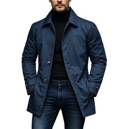 ⏰ Ultimo Giorno di Saldi – SCONTO 50% ✨Trench da uomo impermeabile di media lunghezza