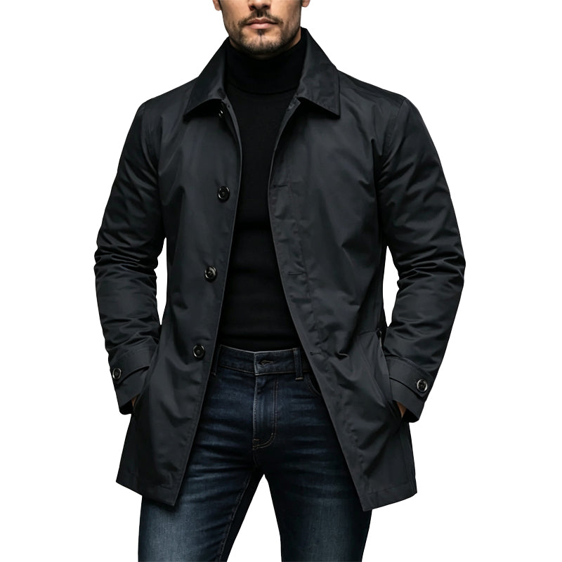⏰ Ultimo Giorno di Saldi – SCONTO 50% ✨Trench da uomo impermeabile di media lunghezza