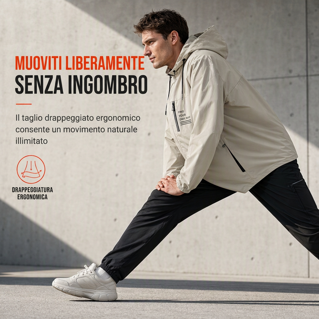 ⏰ Ultimo Giorno di Saldi – SCONTO 50% ✨Giacca a vento outdoor da uomo con cappuccio staccabile