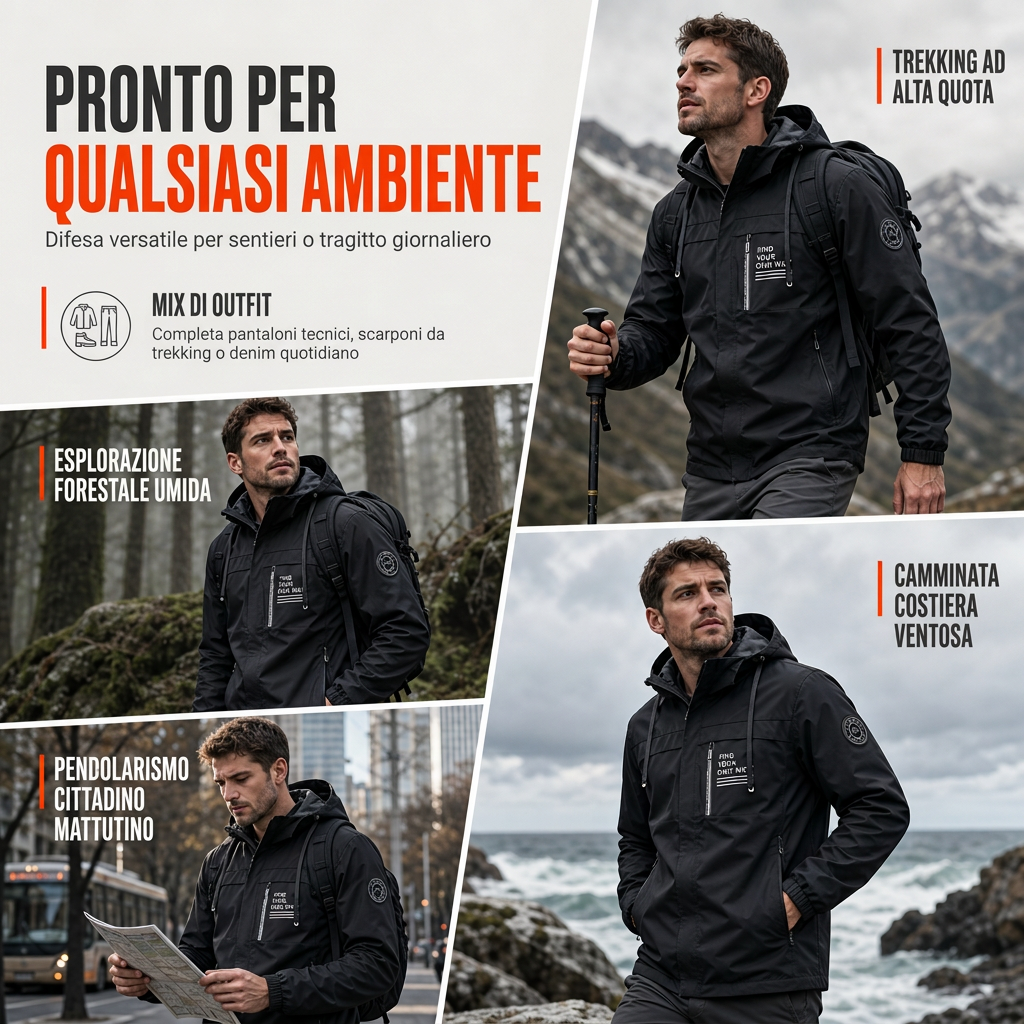 ⏰ Ultimo Giorno di Saldi – SCONTO 50% ✨Giacca a vento outdoor da uomo con cappuccio staccabile