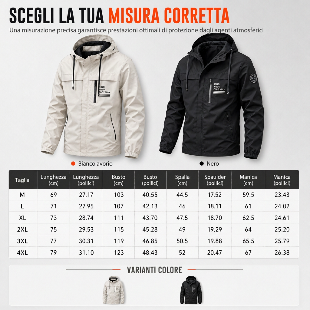 ⏰ Ultimo Giorno di Saldi – SCONTO 50% ✨Giacca a vento outdoor da uomo con cappuccio staccabile