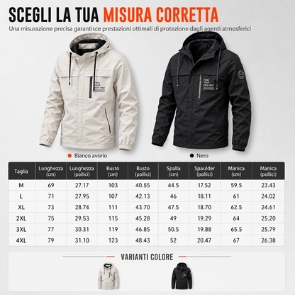 ⏰ Ultimo Giorno di Saldi – SCONTO 50% ✨Giacca a vento outdoor da uomo con cappuccio staccabile